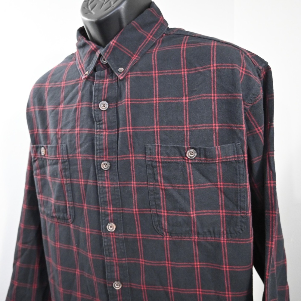 Duluth Trading Co Button Up Work Shirt‎ Plaid Long Sleeve Mens Size XL